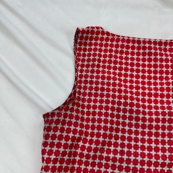Banana Republic‎ XS Sleeveless Tank Top Red Orange Floral Print Blouse - Picture 13 of 14